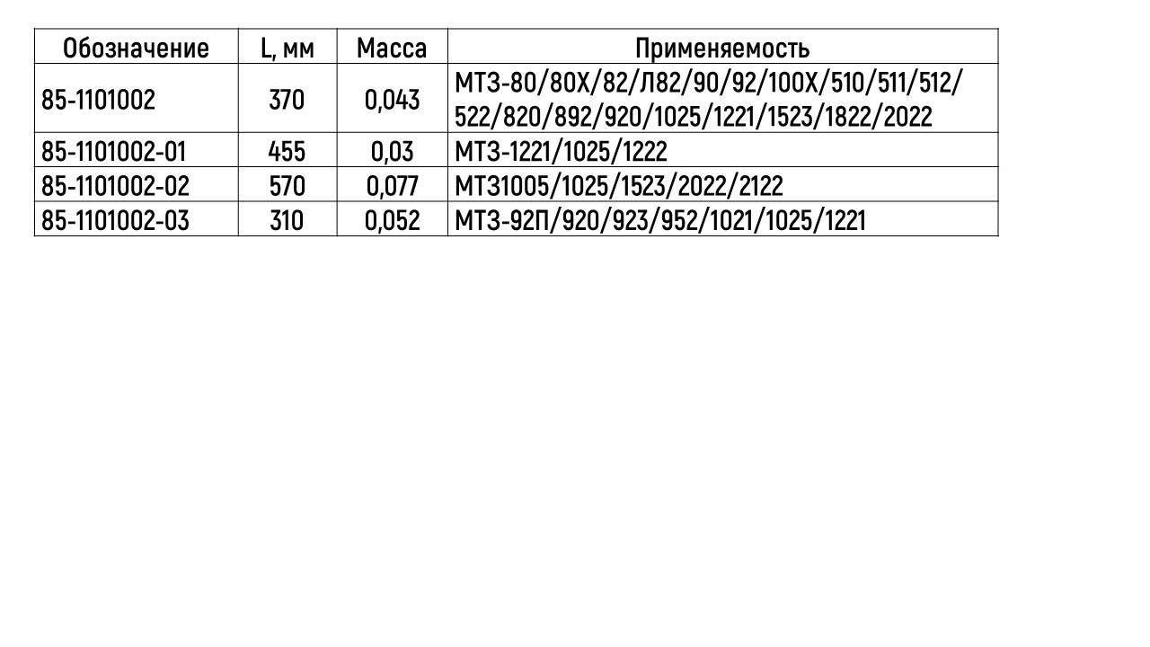 Трубка 85-1101002