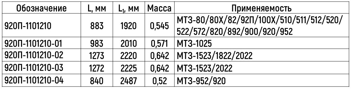 Топливопровод 920П-1101210